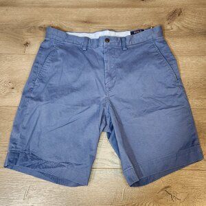 Polo Ralph Lauren Shorts Men 33 Blue Cotton Twill Stretch Classic Fit 9" Inseam